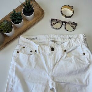 J. Crew White Straight Leg Jeans